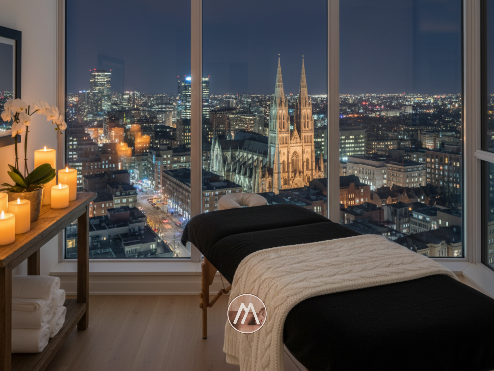 Licensed massage therapist delivering mobile table massage in London, ON