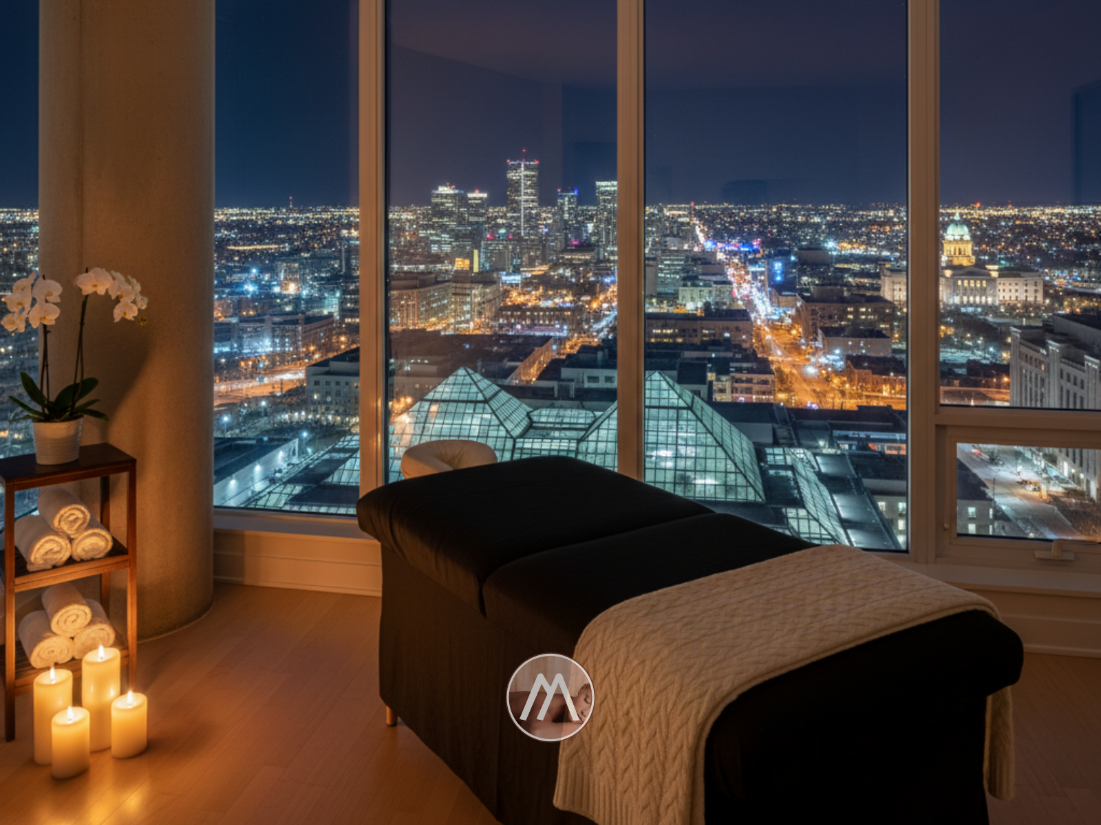 Licensed massage therapist delivering mobile table massage in Edmonton, AB