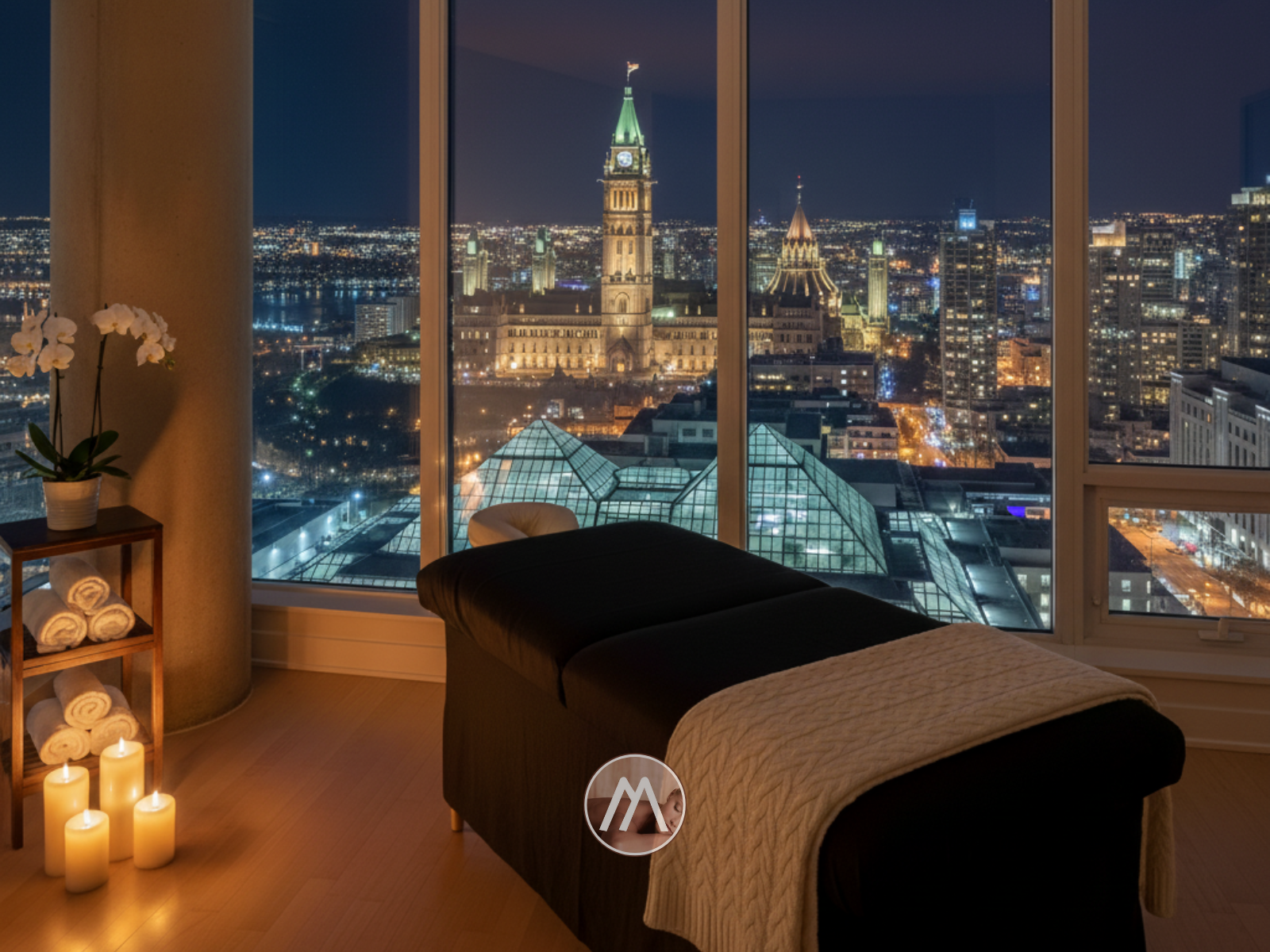 Licensed massage therapist providing mobile table massage in Ottawa, ON