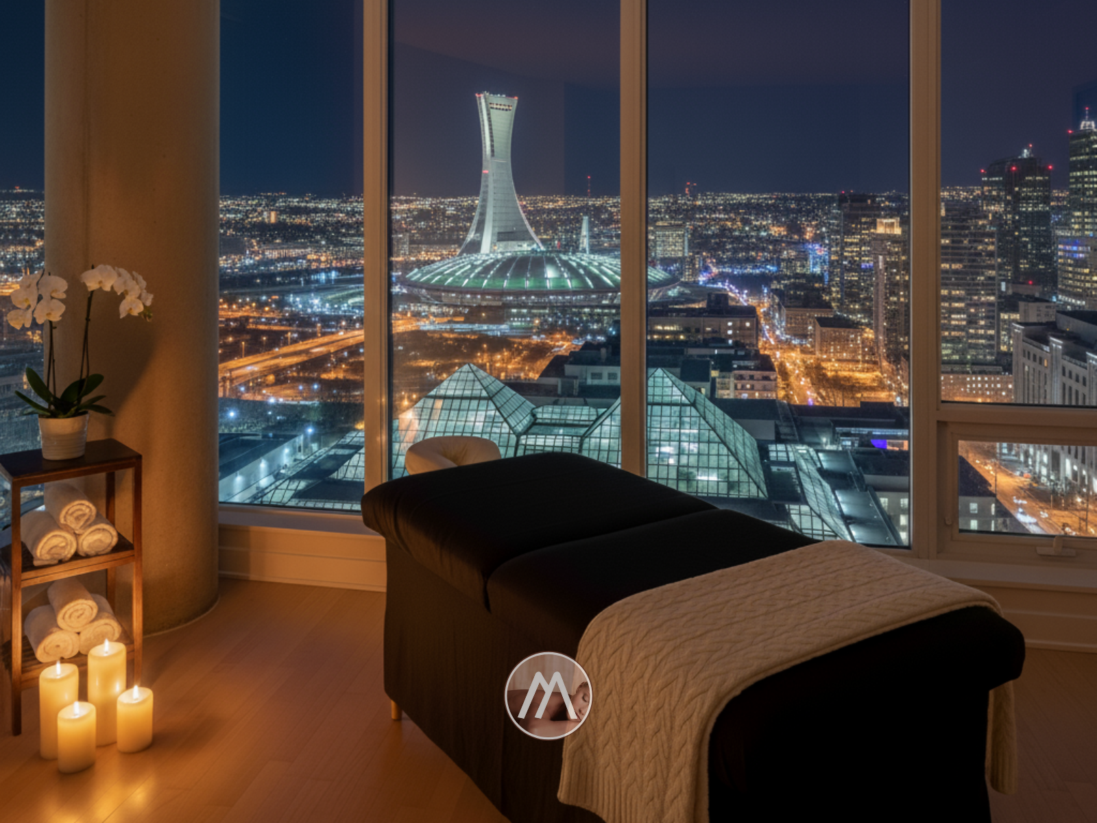 Licensed massage therapist providing mobile table massage in Montréal, QC